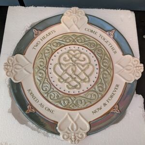 Grasslands Road Decorative Plaque with Cream and Green Accents
